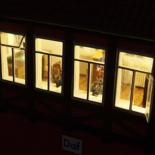 Stellwerk Daf beleuchtet
